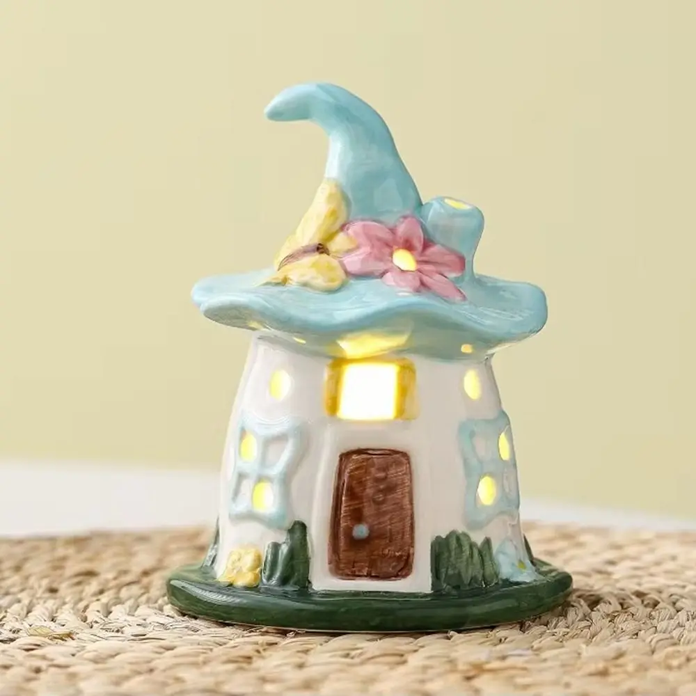

Handmade Craft Magic House Night Light Light Up Feature Ornament Bedside Atmosphere Light Soft Lights Hollowed Cute Sleep Light