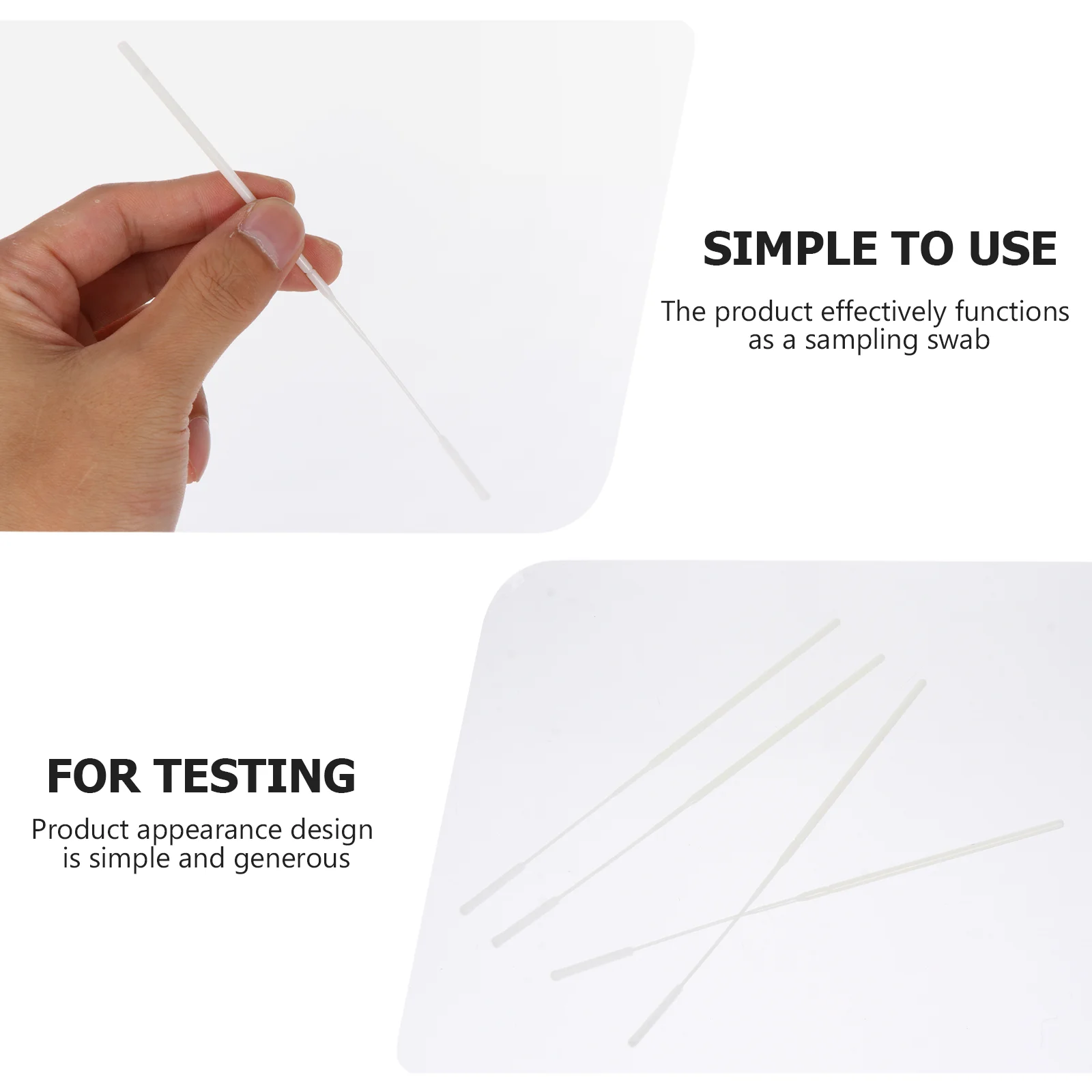 20 ชิ้นทิ้ง Flocking เช็ด Nasopharyngeal คอลเลกชันตัวอย่าง Swabs ตัวอย่าง Sampling Sticks