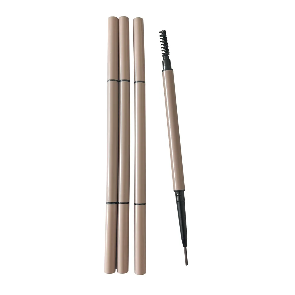 Private Label Eyebrow Pencil 1.5mm Ultra Thin with Brush Slim Waterproof Natural Long Lasting Tattoo Cosmetics Dark Brown