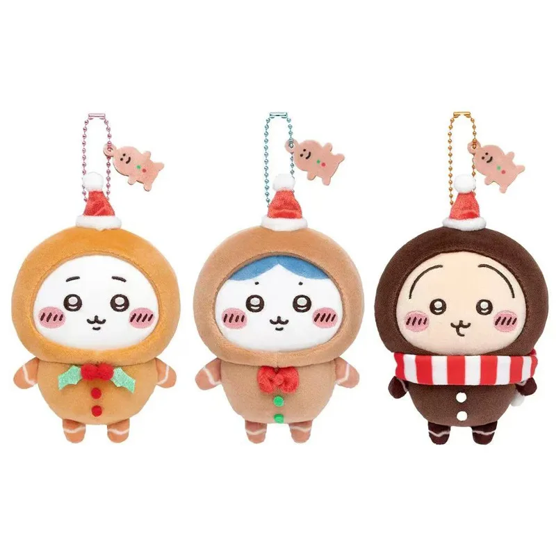 

12 см милый мультфильм Kawaii Рождественский пряничный человечек Chiikawa Hachiware Usagi плюшевая кукла брелок сумка кулон игрушка в подарок