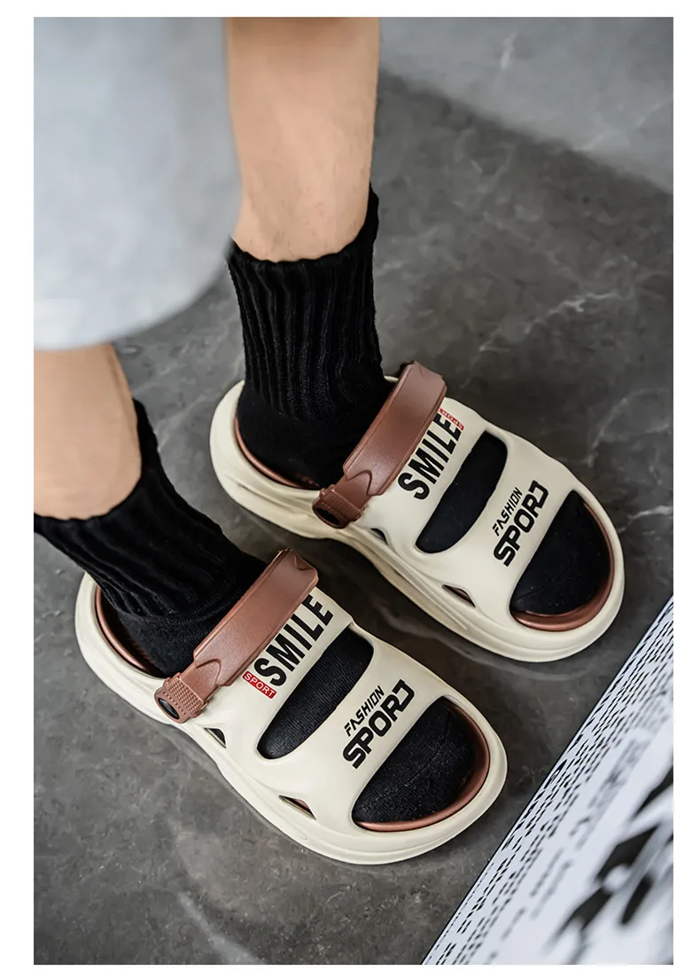 Herren-Hausschuhe, neue Sommer-EVA-Sandalen mit weicher Sohle, Plattform-Sandalen für drinnen und draußen, zum Gehen, Strandschuhe, Flip-Flops, Herrenschuhe – Detail 7