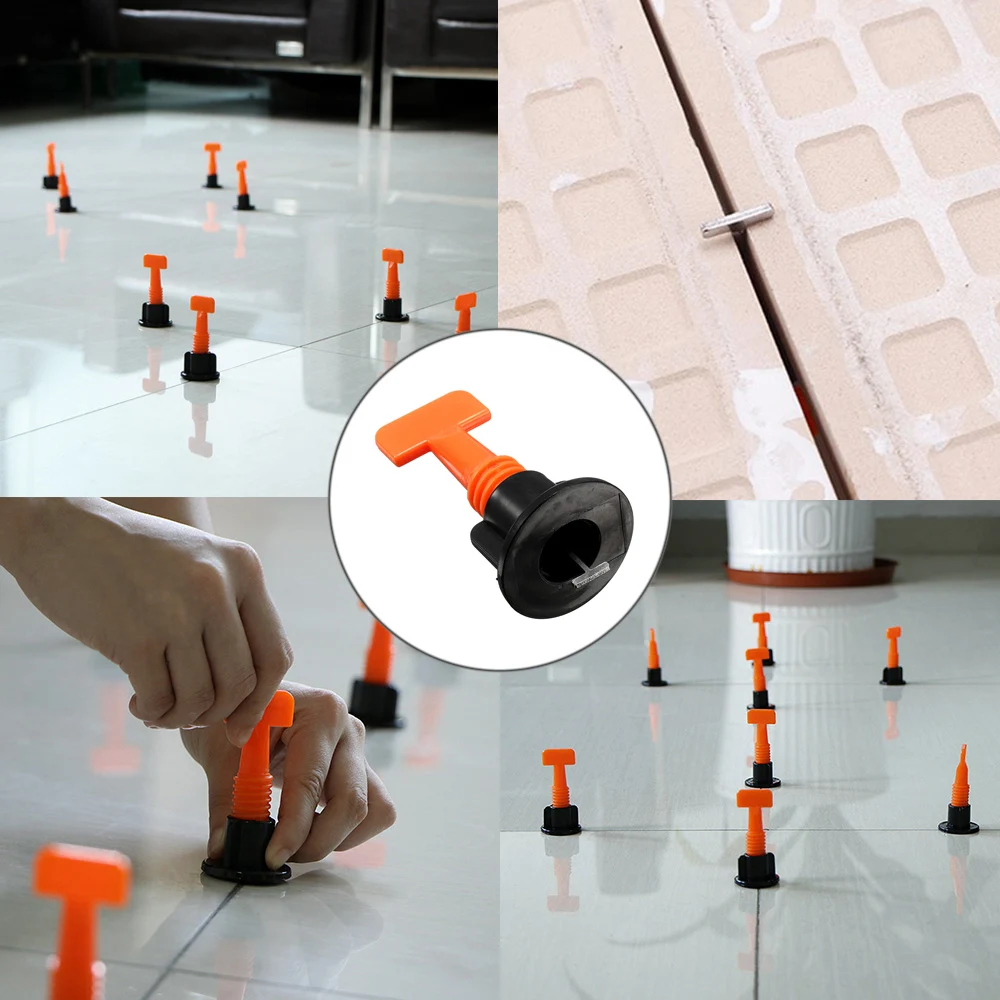 602-326Pcs Adjustable Locator Spacers Flooring Wall Tiles Ceramic Level Wedges Construction Tool Reuseable Tile Leveling System