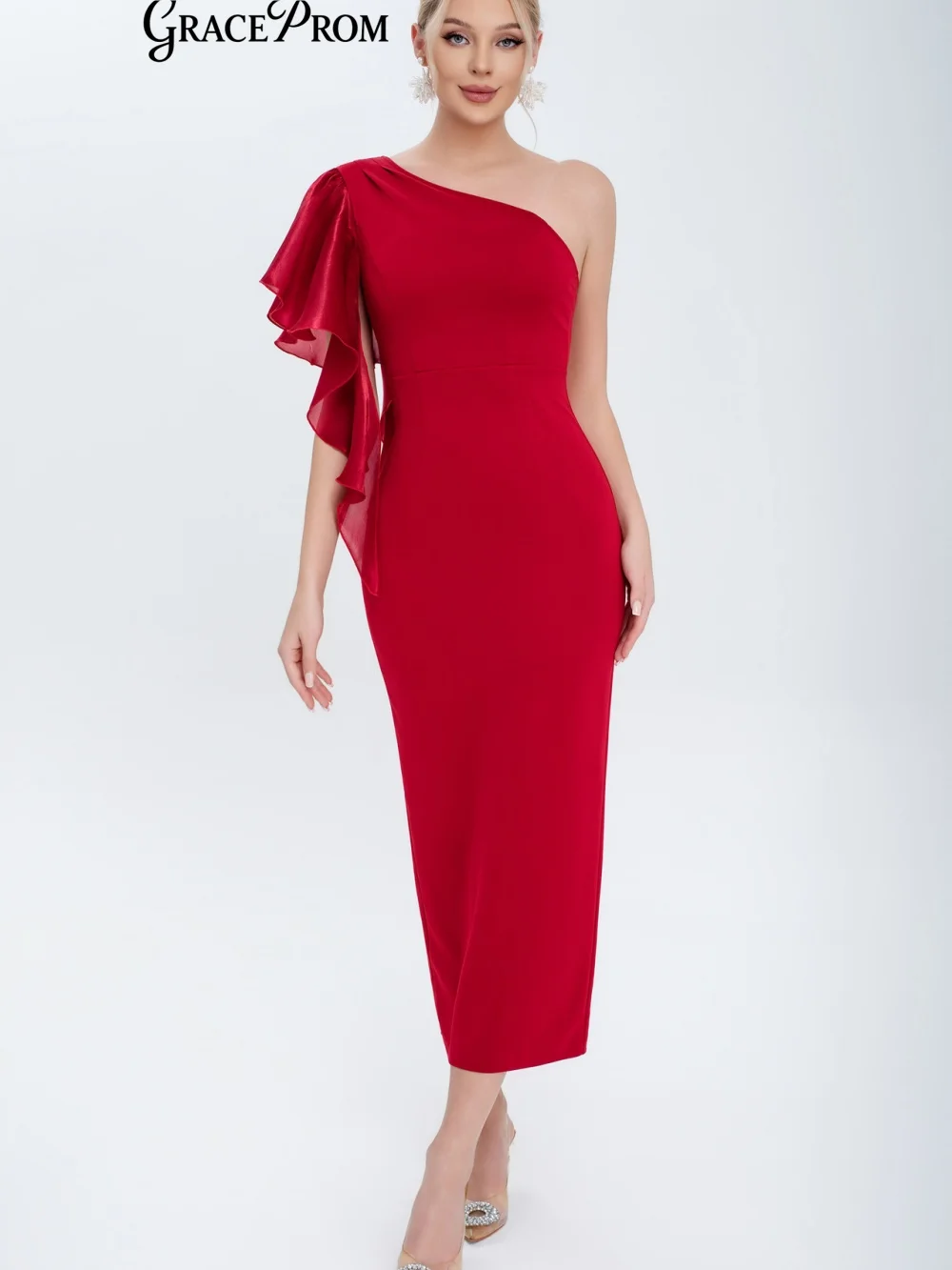 Formelles One-Shoulder-Abendkleid 2026, modisches Chiffon-Partykleid, klassisches, bodenlanges A-Linien-Kleid für die Brautmutter