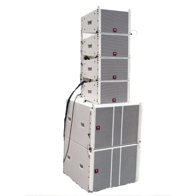 White Single 10 Inch Line Array Speaker Elegant Professional Audio System for Various Event Stage Performances
