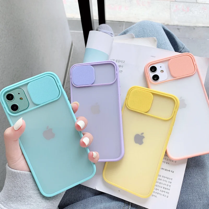 Camera Lens Protection Phone Case on For iPhone 13 11 12 Pro Max 8 7 Plus XR XsMax X SE 2020 Pro Max Color Candy Soft Back Cover