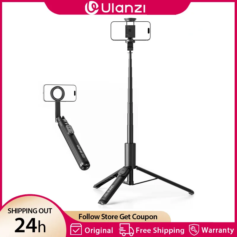 ulanzi-sk-27-ポータブル自撮り棒三脚-magsafe対応-スマホ三脚スタンド-8段階伸縮-10mリモコン付き-iphone-17-16-android-vlog用