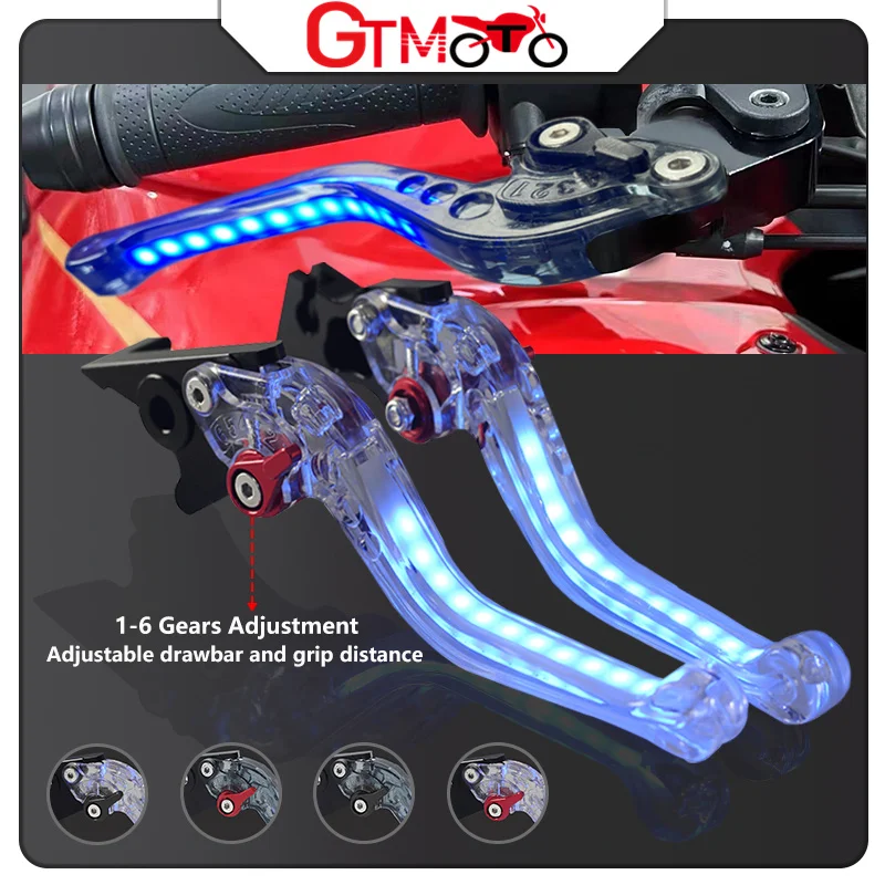 Para VERSYS 650cc/1000 2015-2023 2024 VULCAN/S 650cc 2015-2023 2024 accesorios de motocicleta palancas de embrague de freno iluminadas