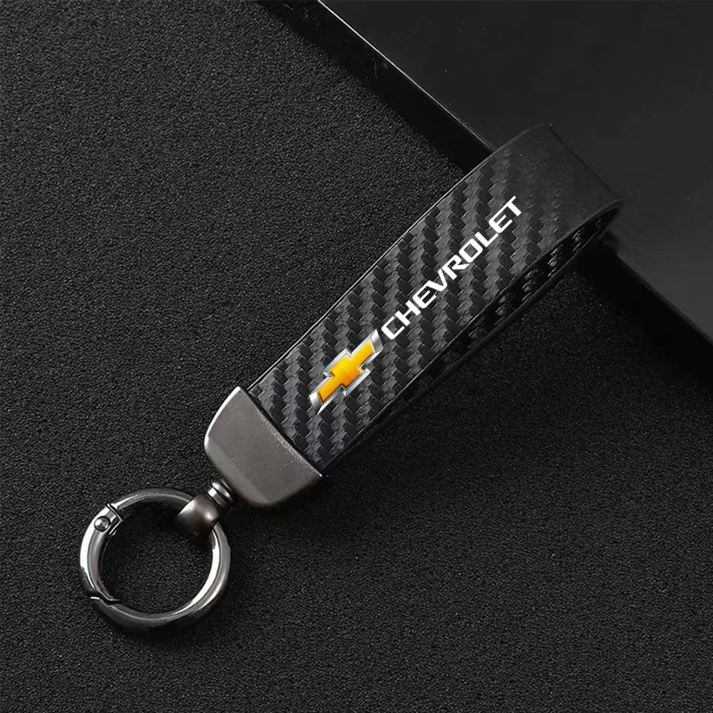Llavero de coche de cuero negro con colgante para Chevrolet Captiva Cruze Tracker Epica Malibu Kalos Nubira Matiz Camaro Onix Volt