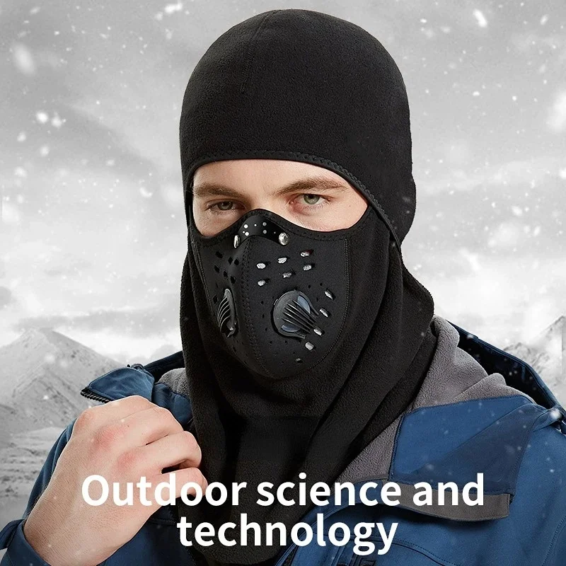 Winter Face Mask Fleece Balaclava Windproof Magnet Adsorption Breathable Warm Snowboarding Skiing Cycling Head Cover Mask Head