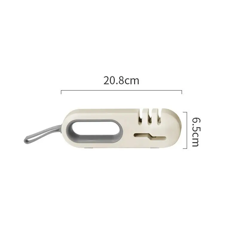 Multi-Function White Grey Knife Sharpener Four-in-One Sharpening The Knife Scissors Available Anti-Slip Kitchen Sharpening