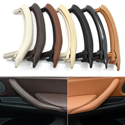 Left Right Inteior Passenger Door Handle with Handle Outer Leather Cover Assembly For BMW X5 X6 F15 F16 2014 2015 2016 2017 2018