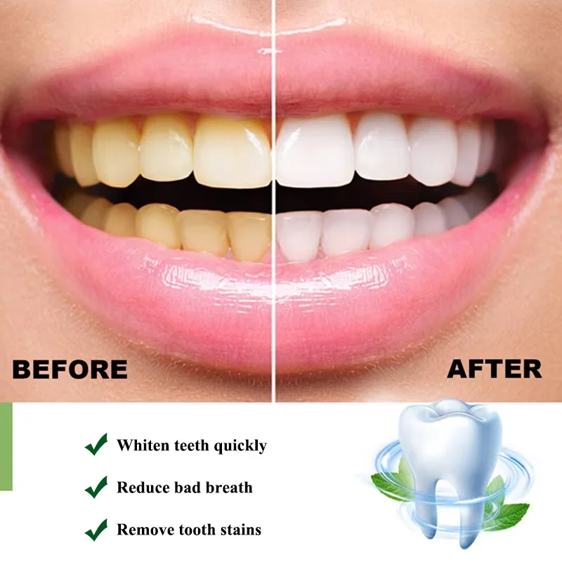 Mint Teeth Whitening Powder Toothpaste Remove Plaque Stains Cleaning Oral Hygiene Fresh Bad Breath Dental Bleaching Tools Care