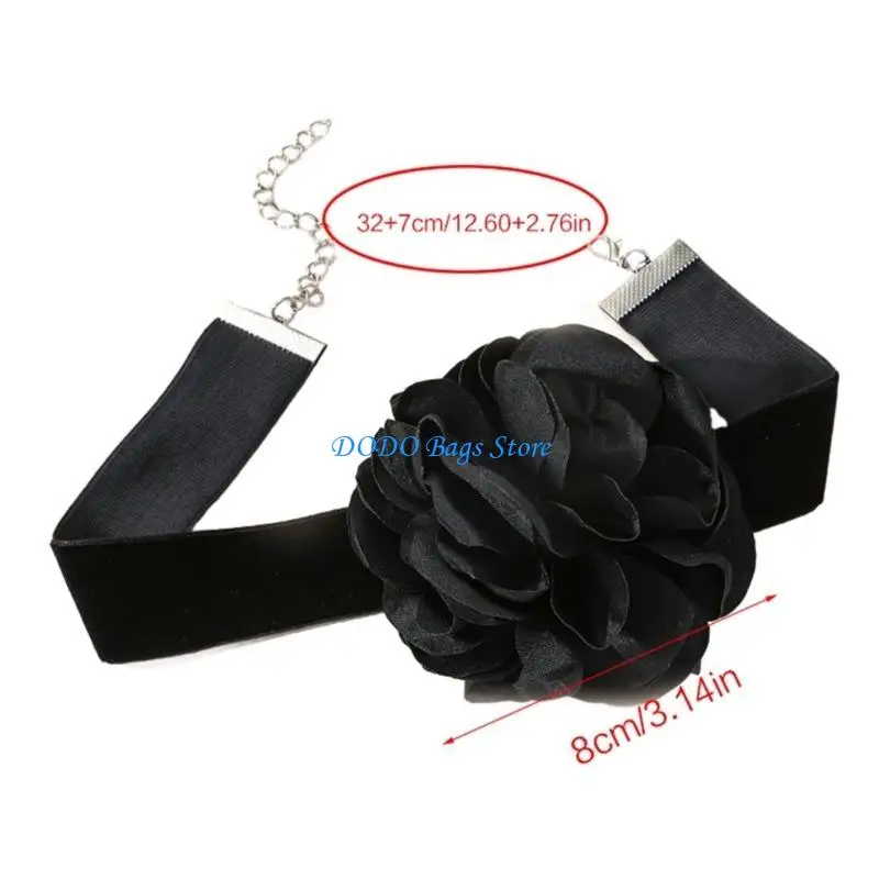 Flower Choker Necklace Vintage Choker Rose Choker Goth Choker Choker