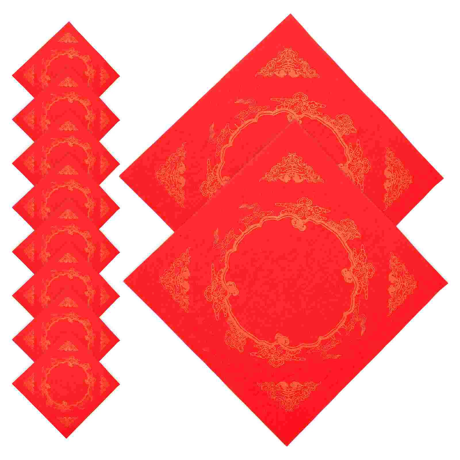 20 Sheet Red Paper Spring Couplets Calligraphy Practice Small Festival Chinese Wedding Xuan Door Sticker Caligraphy