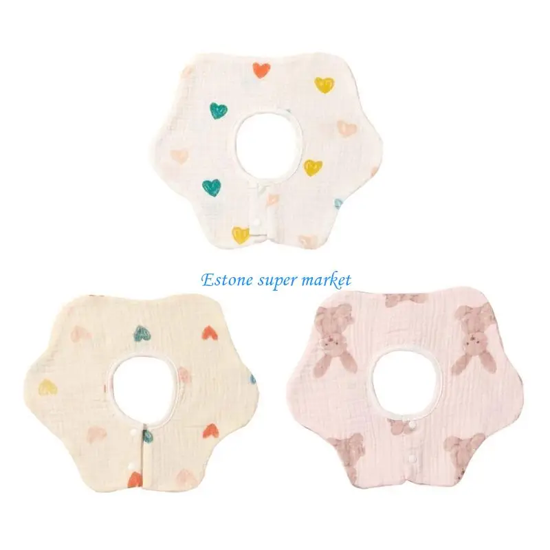 090B Babador infantil babador para bebê babador algodão respirável babador dentição estampado saliva Toalha
