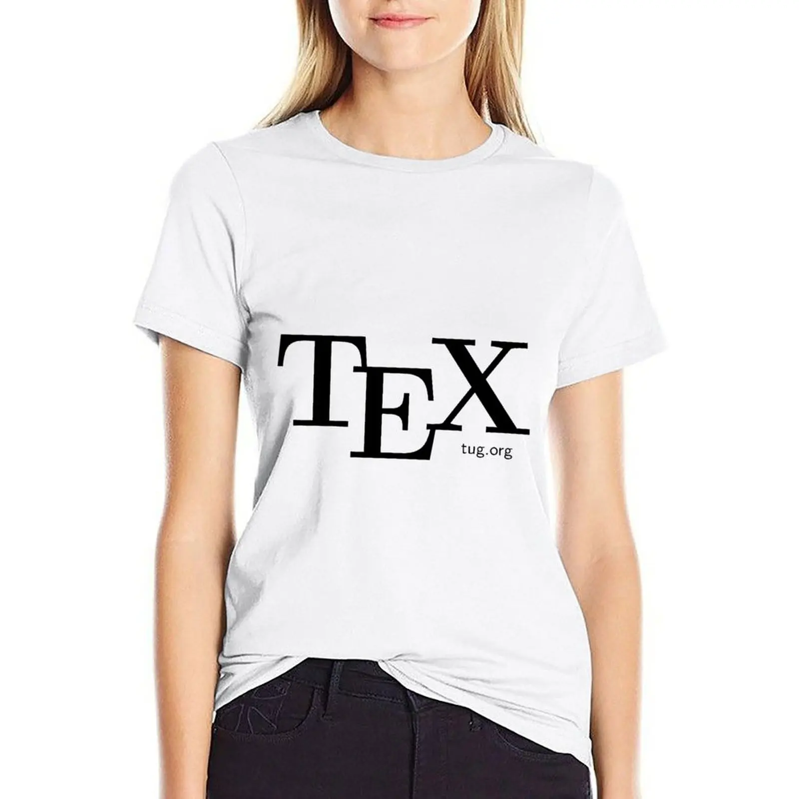 

Celebrate TeX & TUG! T-shirt tops anime clothes summer tops Woman fashion