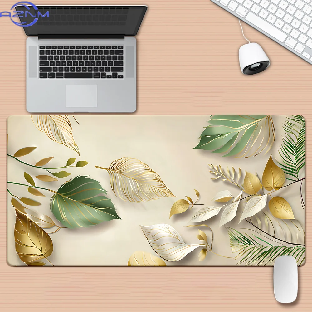 1pc Leafage Pattern HD Printed Pad for Desk, Multi Functional XXL Mousepad, Keyboard Gaming Mouse Mats, Office Computer PC Gamer