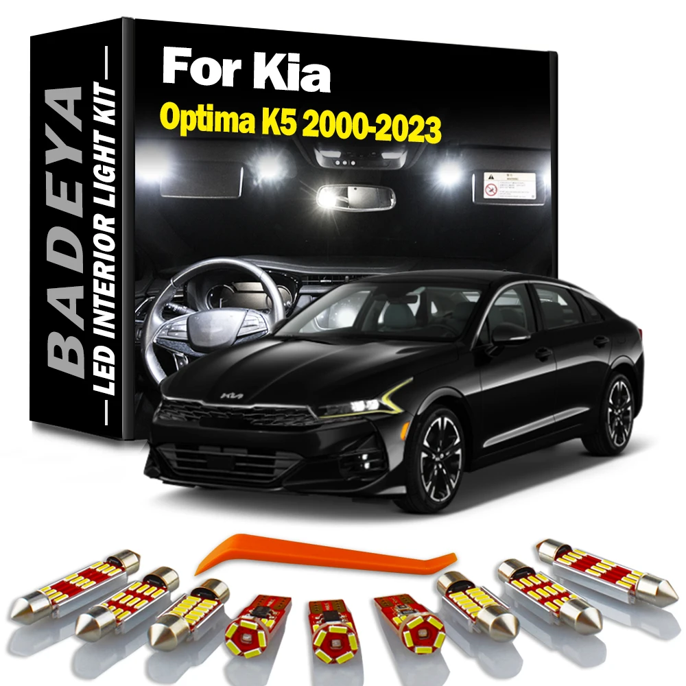 BADEYA LED Interior Number Plate Light Kit For Kia Optima K5 2000- 2018 2019 2020 2021 2022 2023 Car Reading Door Trunk Bulbs