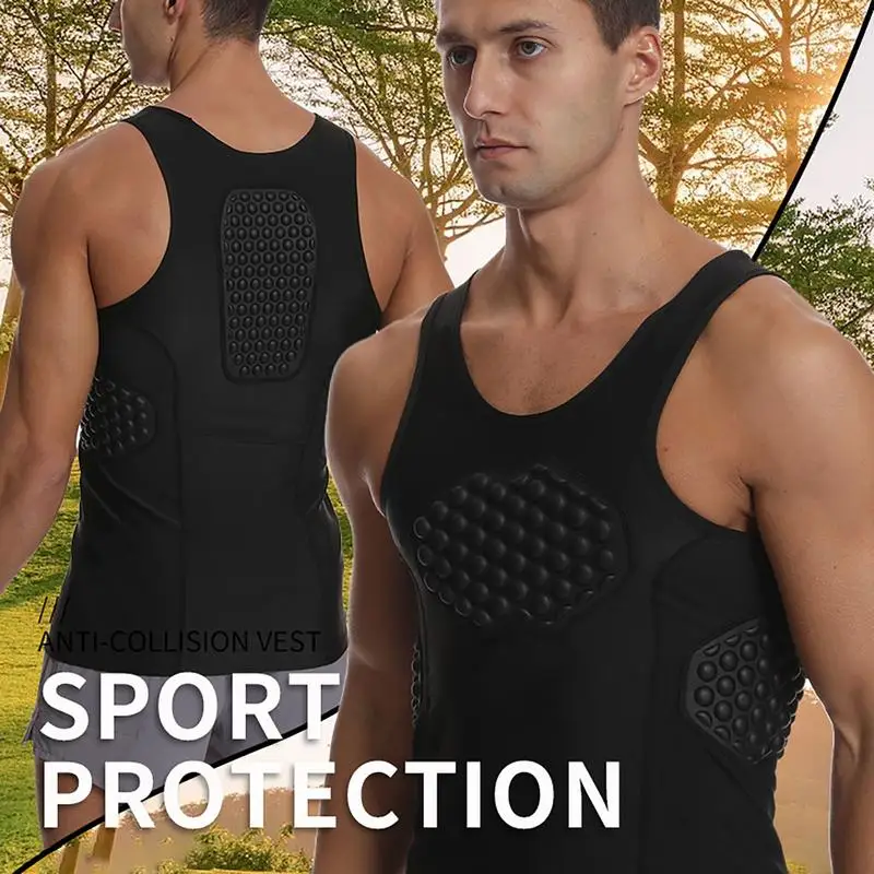 Sports Protective Vest Basketball Fitness Vest Rib Chest Protector For Baseball Football Paintball Protective Gear Breathable