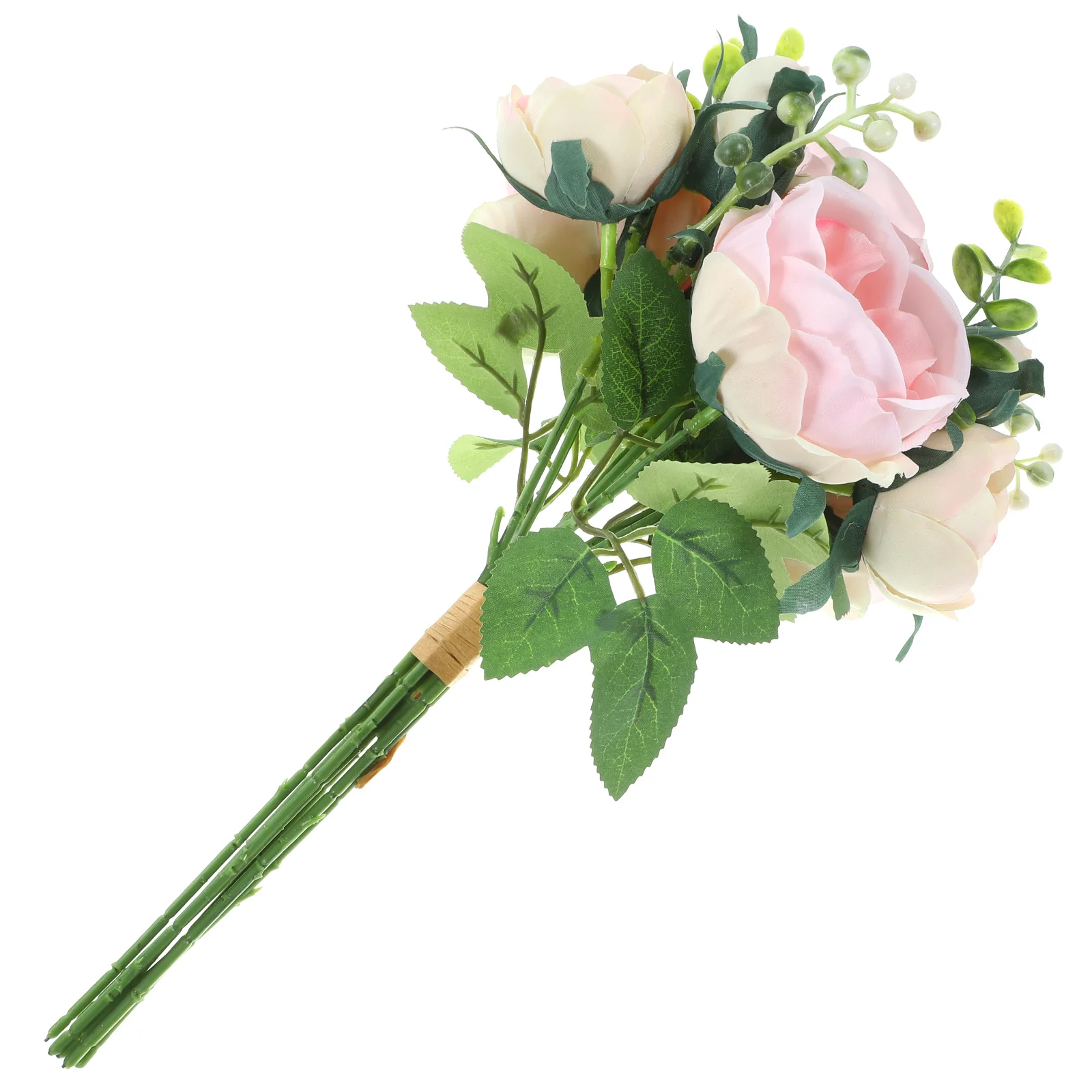 

Artificial Flower Bouquet Realistic Wedding Bridal Flowers Plastic Hibiscus Handheld For Bride Home Decoration