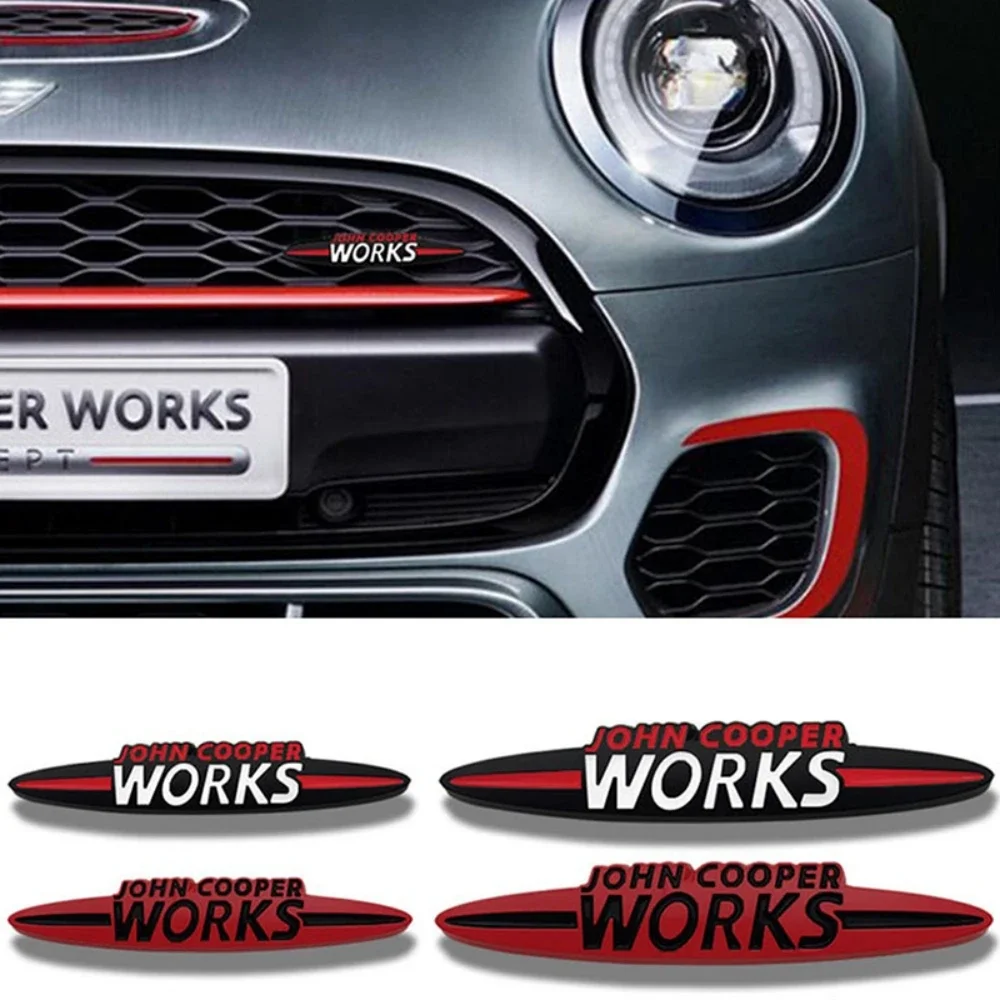 1X 3D Metal ForMINI R60 F56 R56 F54 F57 R70 JCW F60 F55 John Cooper Works Car Front Grill Embelm Trunk Badge Sticker Accessories