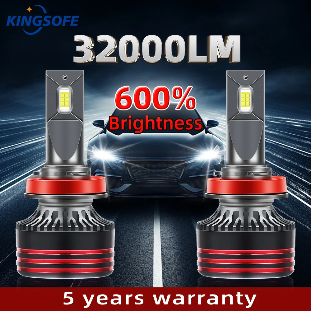 

32000LM H7 H4 Single Copper Tube Canbus LED Lights 200W H1 H11 H13 HB3 9005 HB4 9006 9004 9007 Car Headlight Bulbs 12V 6000K
