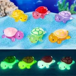 20PCS Luminous Mini Resin Turtles Sea Turtles Figurines Glow in The Dark Cute Tiny Turtles Bulk for Jewelry Keychain Making DIY