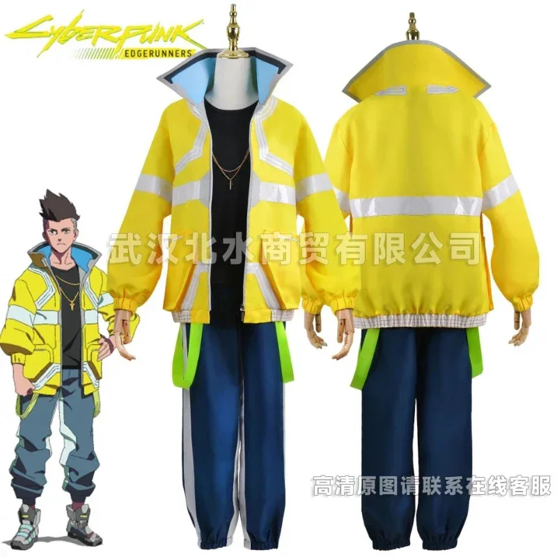 

XT8Game Anime David Martinez Cosplay Costume Jacket Pants T-shirts Wig Rose Net Synthetic Fiber Party Halloween Clothes AduXT6@!