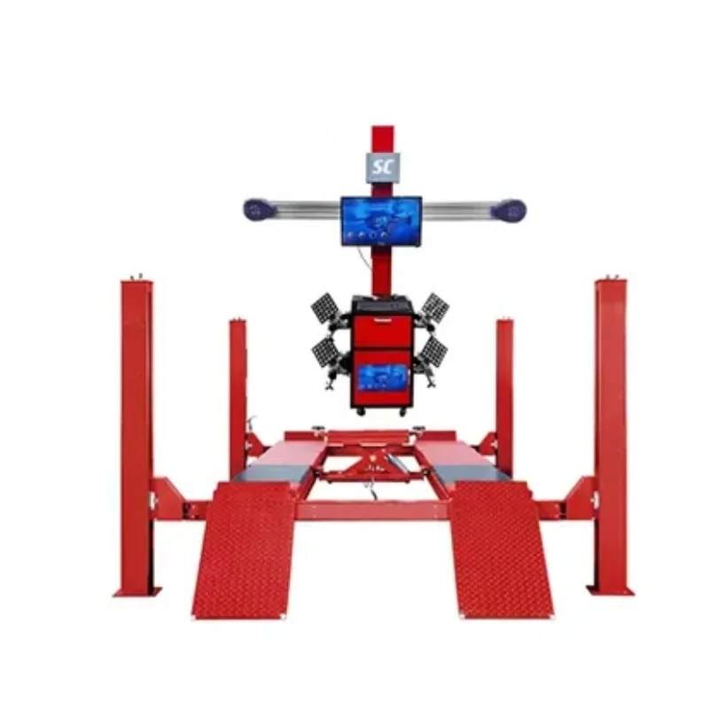 

Factory Custom 3D Wheel Alignment Machine And Four Post Car Lift Wheel Aligner Equipment