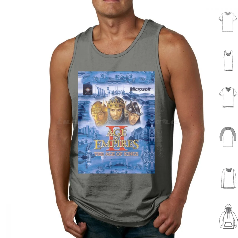 Age Of Empires Ii (Videojuego) Camisetas sin mangas Chaleco sin mangas Age Of Empires Juego de computadora Pc Os X Windows Age Of Mythology