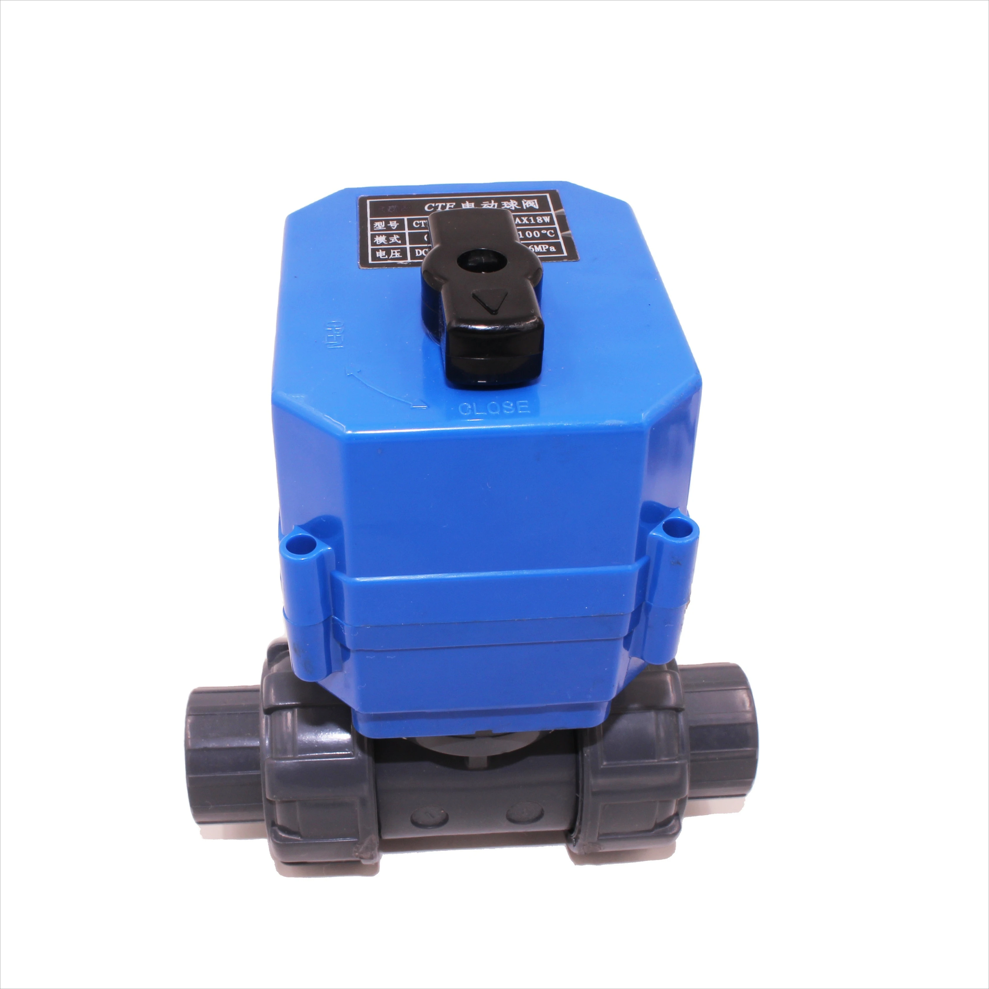 Motorized Actuator Electric Ball Valve 2 Way 3 Way Electric Actuated Pvc Valve 12v Plastic Motorized Ball Valve