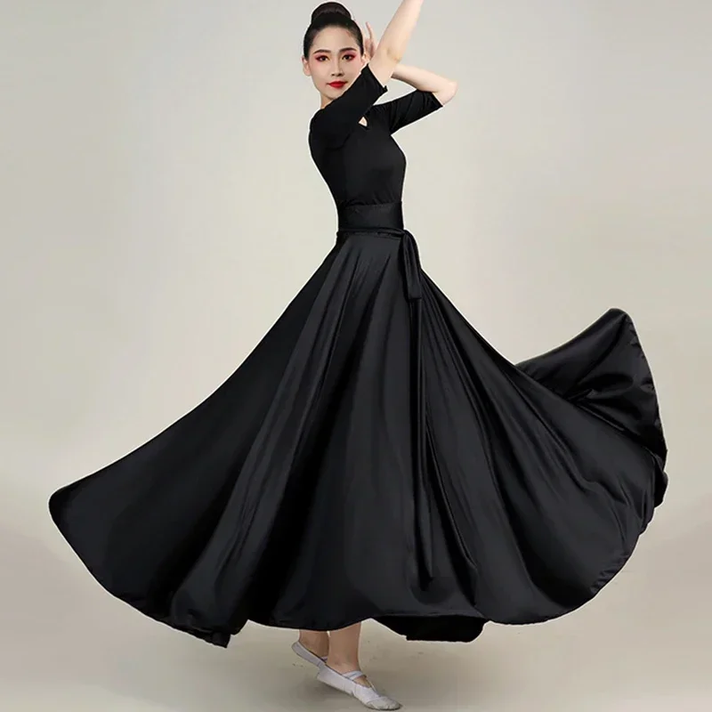 Xinjiang Folk Dance ชุดจีนสไตล์ชาติพันธุ์ผู้ใหญ่ Minority เครื่องแต่งกายผู้หญิงทิเบตชุดเต้นรํากระโปรงมองโกเลียเต้นรํา