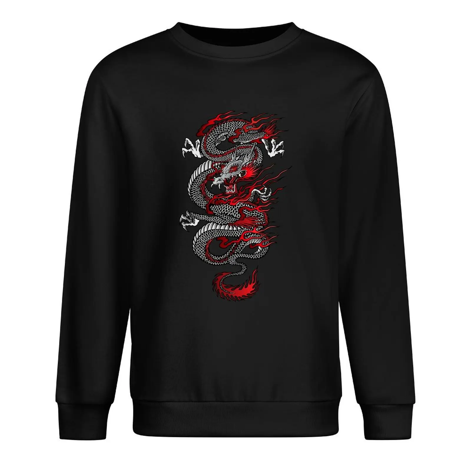 Sweat à capuche graphique pour hommes, pull Dragon asiatique, t-shirts surdimensionnés, vêtements pour hommes, chemise de protection