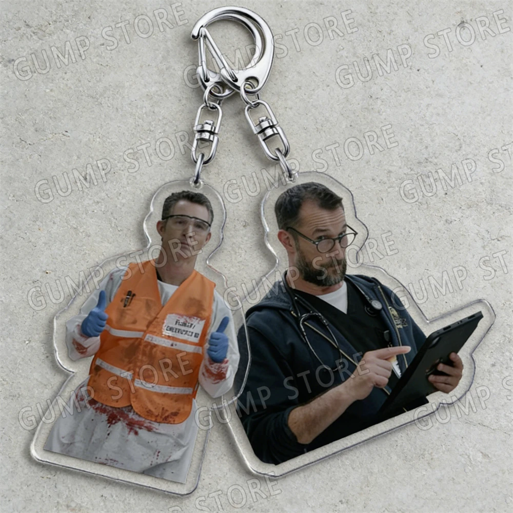 The Pitt TV Show Keychain for Accessories Keyring Noah Wyle Dr Robby Frank Langdon Key Chain Jewelry Fans Friends Gamer Gifts