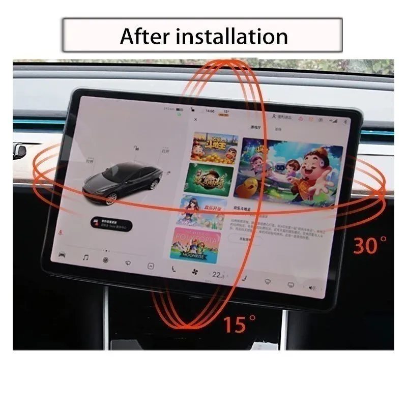 Model Y 2024 Car Navigation Screen Rotating Holder for Tesla Model 3 Central Screen Bracket GPS Rotating Holder Car Accessories