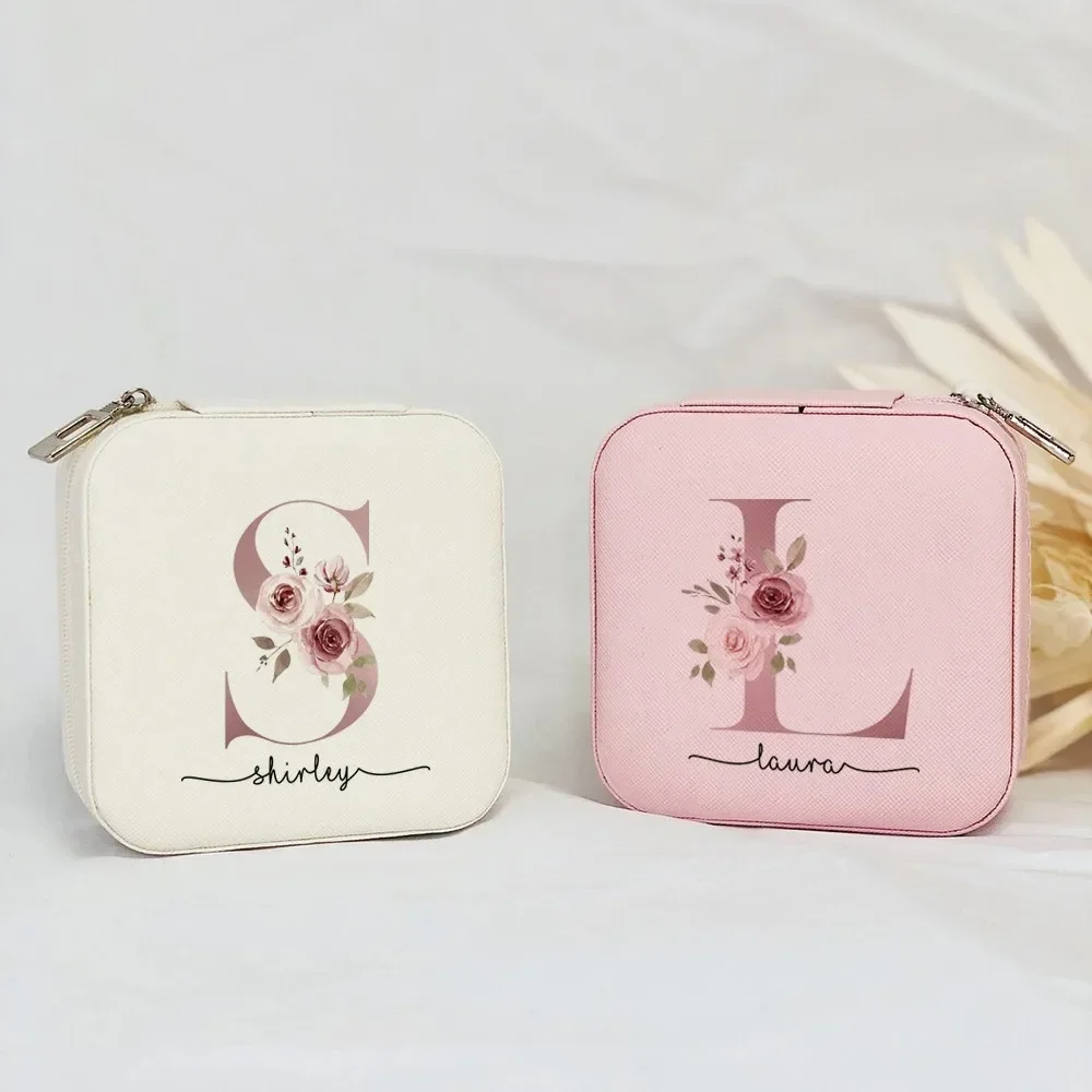 Custom Jewelry Box Personalized Travel Jewelry Case for Bridesmaid Personalized Jewellery Boxes Thank You Gift for Christmas
