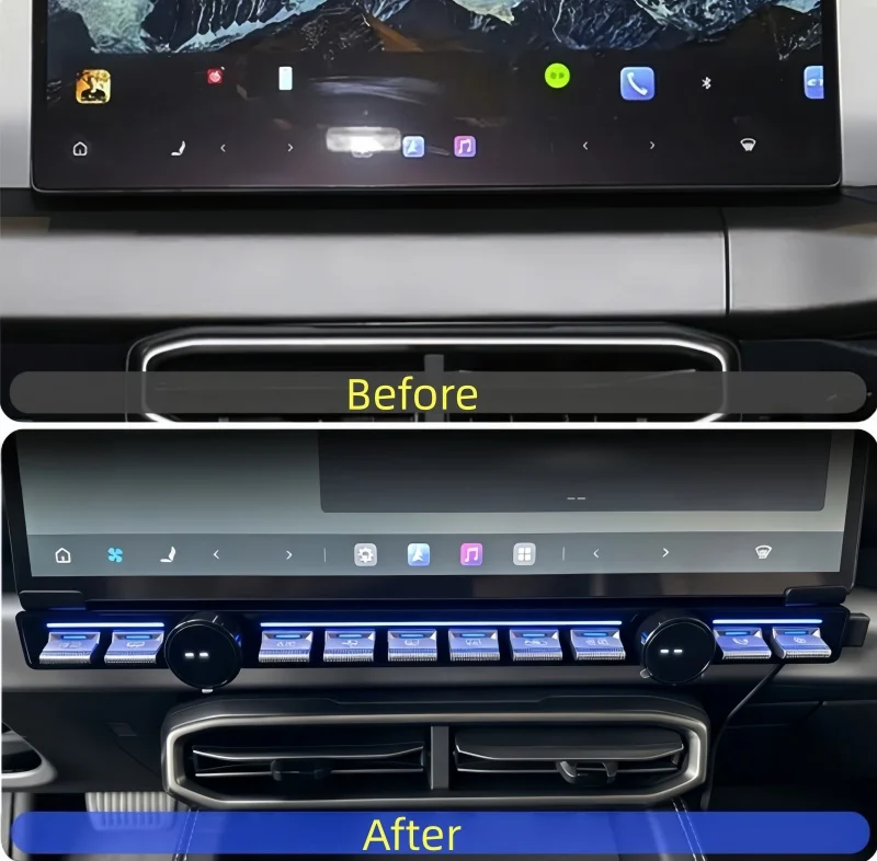 Car Multi-functional Central Control Physical Buttons Fit for BYD Leopard 3 Titanium 3 Upgrade Air Conditioning Knob Control