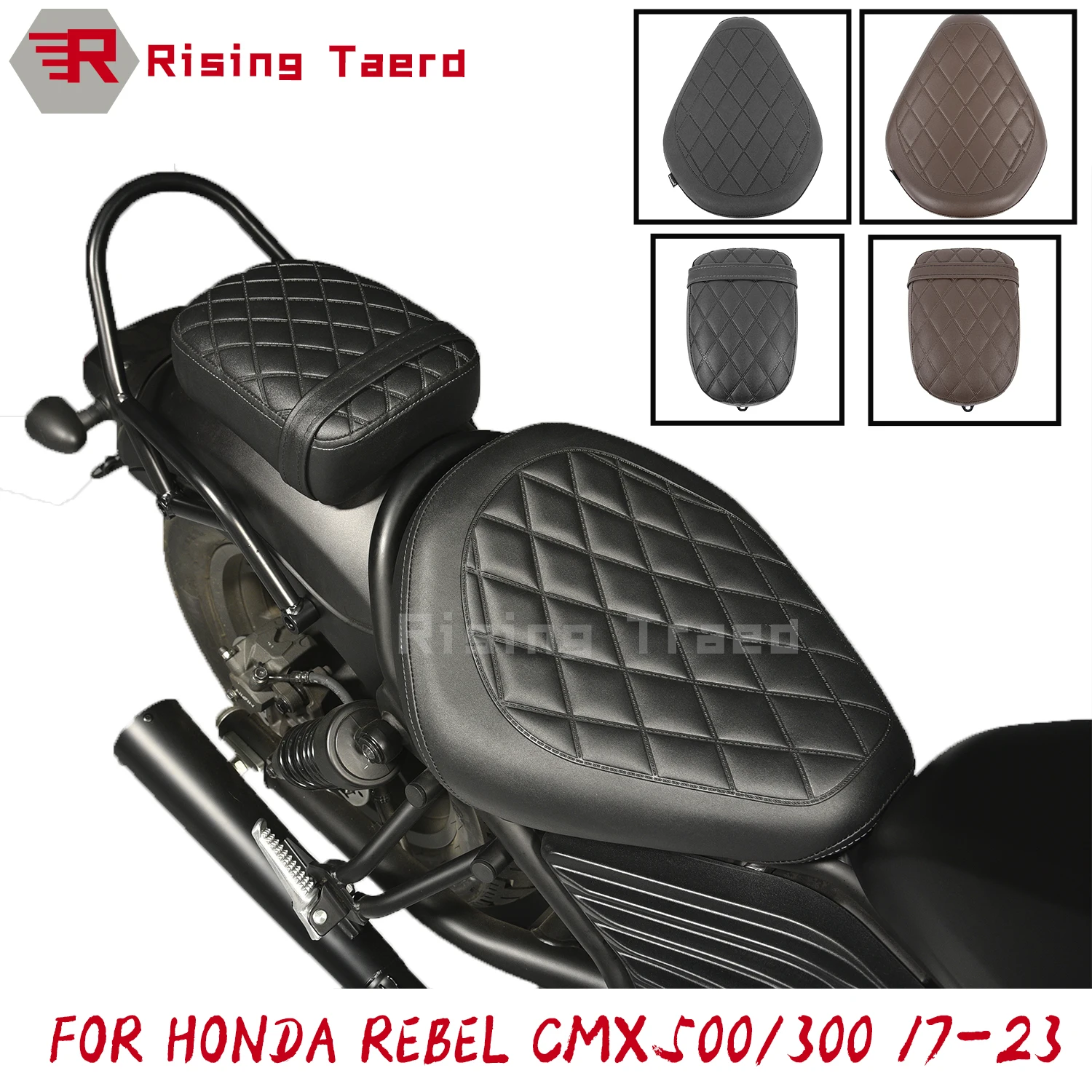 

CMX300 CMX500 Front Rear Pillion Passenger Pad Seat For Honda Rebel CM CMX 250 300 500 2017-2023 Motorcycle Driver Cushion Cover