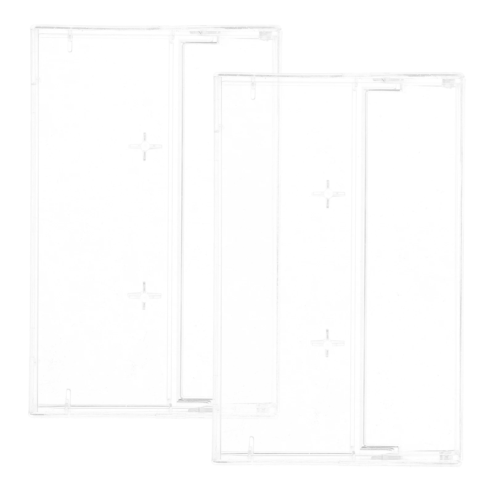 

2 pcs Transparent Storage Box Organizer Holder Protective Case Clear Dustproof Durable Plastic Space Saving For Audio Cassettes