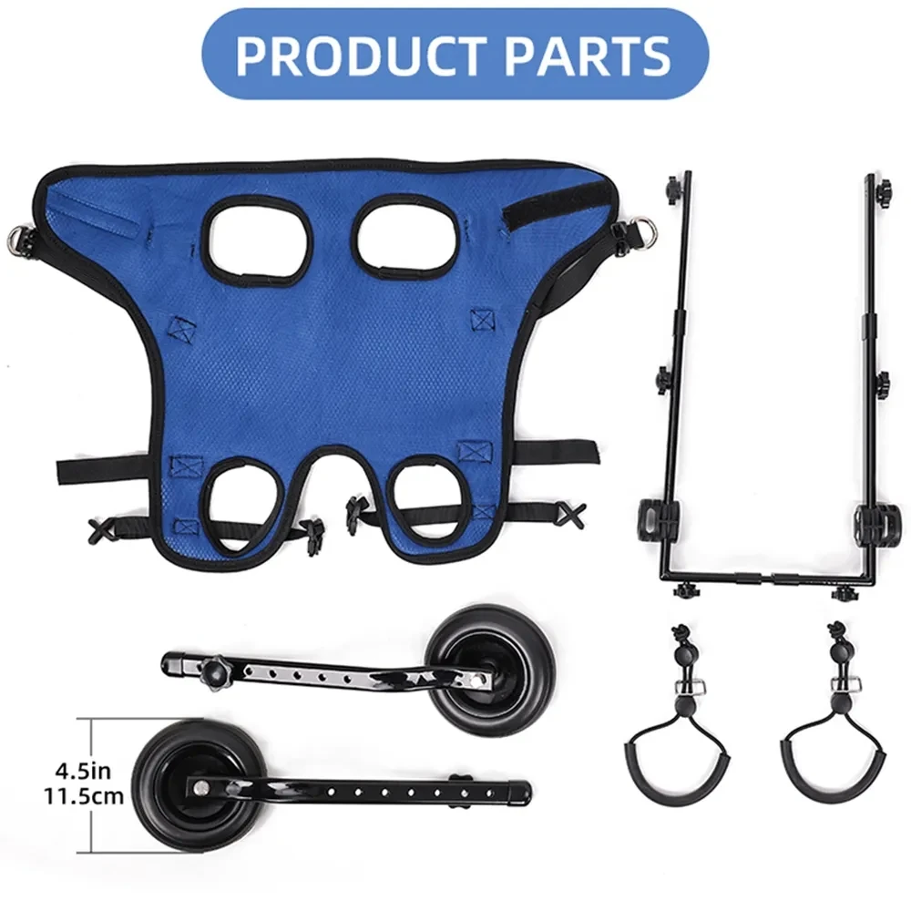 Disability Dog Wheelchair Dog Hind Legs Bracket Cat Dog Injured And Weak Rehabilitation Aid Car Adjustable Pet Walk Booster