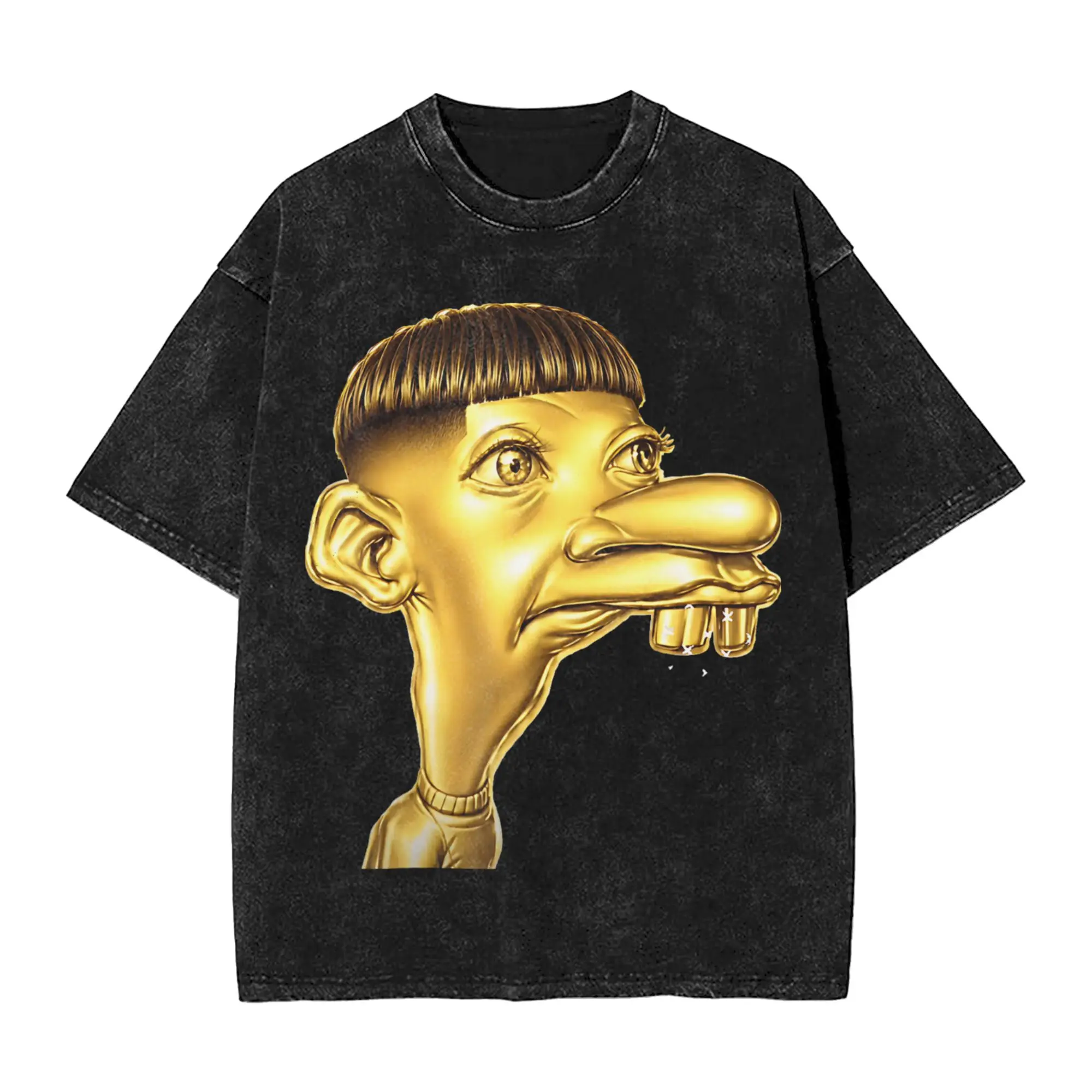 Neegy Humor Gen Z T Shirts Washed 100% Cotton High Street T-Shirts  Vintage Men Women Tops Streetwear Summer Tees