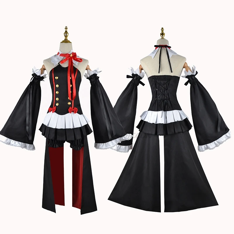 Anime Seraph Of The End Owari no Seraph Krul Tepes Cosplay Costume Uniform Wig Cosplay Witch Vampire Halloween shoes Costume