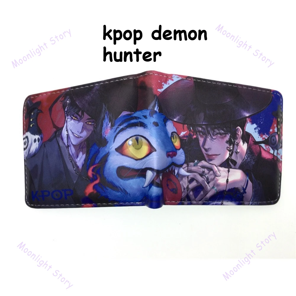 k pop demon hunters Wallet for Women Men Kawaii Anime Bifold Wallet Demon Hunt Squad Purse Card Holder Anime Merch Gift for Fan