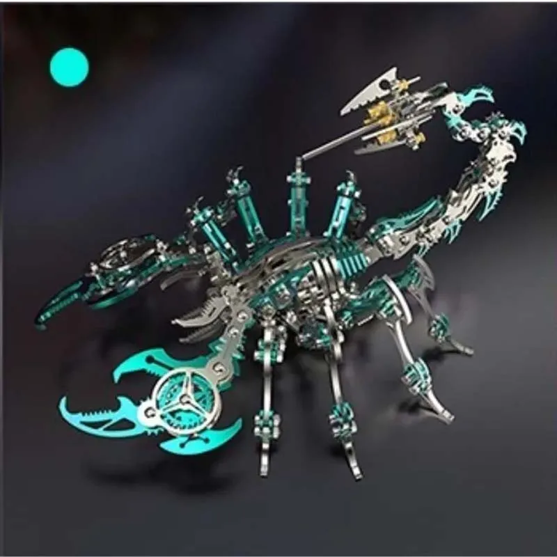 Kolorowe 3d metalowe zabawki Scorpion król dekoracja edukacyjne Puzzle do montażu Diy montują prezenty urodzinowe dla dorosłych dla dzieci