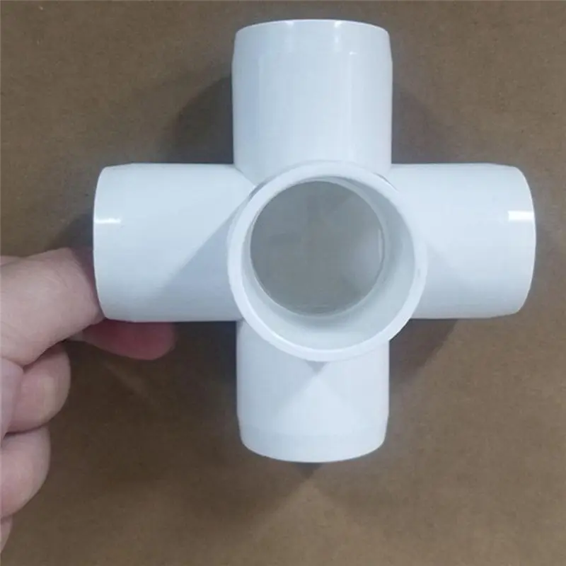 Y39A-PVC Pipe Fittings For Architectural Furniture And Cold Construction (1 Inch, 5-Way Elbow, Pack Of 8) White
