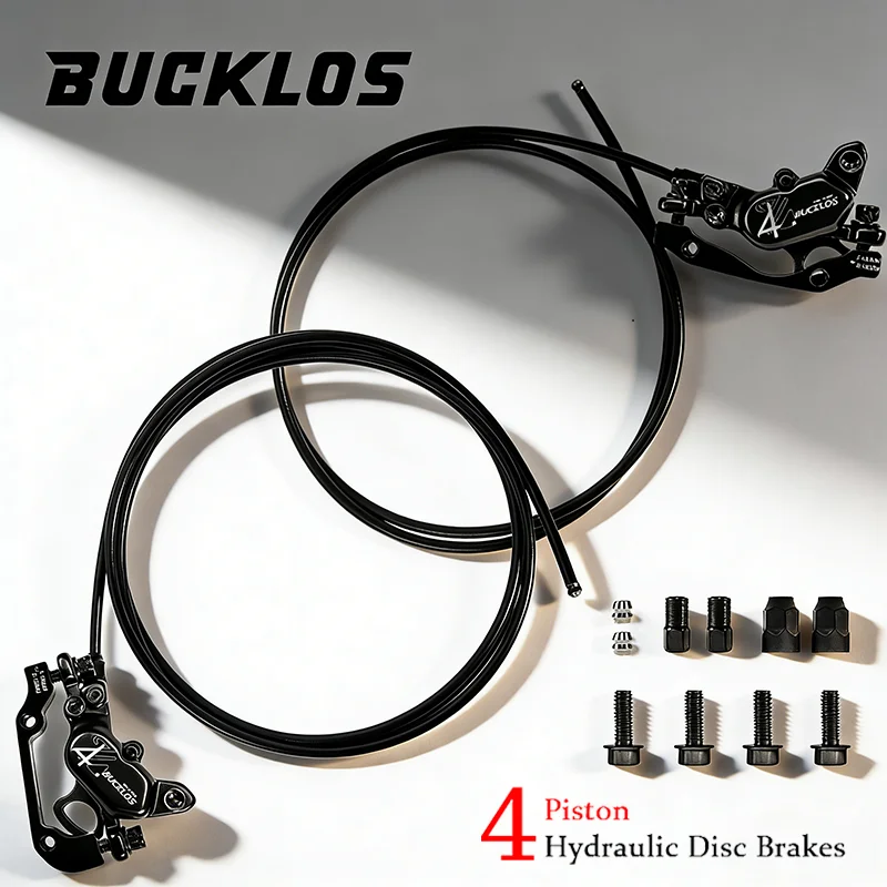 

Гидравлический дисковый тормоз BUCKLOS с 4 поршнями для электросамокатов и велосипедов, 1150/1950 мм, передний/задний, с функцией отключения питания, запчасть для велосипеда