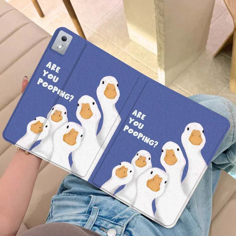 

Cartoon Anime Duck For Legion Xiaoxin Pad Y700 K10 M10 P11 K11 Pro Plus 10.6 11.5 Inch 2021 2023 2025 Tablet Case