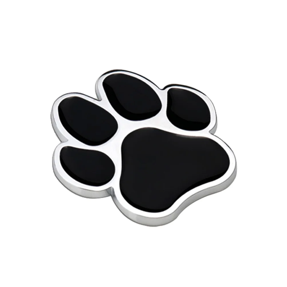 Car Stickers Footprint Metal Dog Paw Truck Decals for Zinc Alloy Auto Decoration