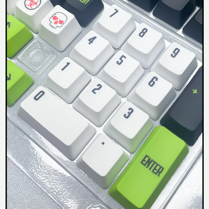 Imagem -05 - Computador Vírus Tema Handle Keycaps Teclado Mecânico Personalizado Dye-sublimation Pbt Coreano Oem Xda Aula F87 Gx87 60