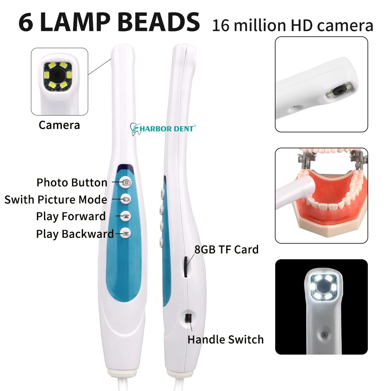 17inch Dental Medical Endoscope 6LED WiFi Arm Holder VGA Intra Oral Camera Dental Endoscope 17inch LCD Monitor Electric Power